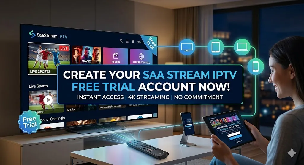 Create a SaaStream IPTV Free Trial Account Now