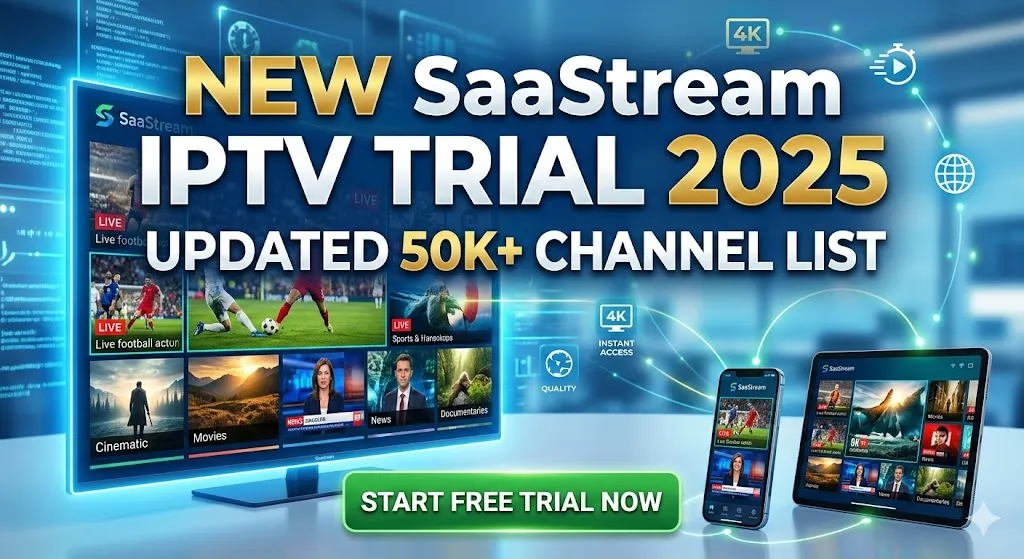 New SaaStream IPTV Trial 2025: Updated 50K List
