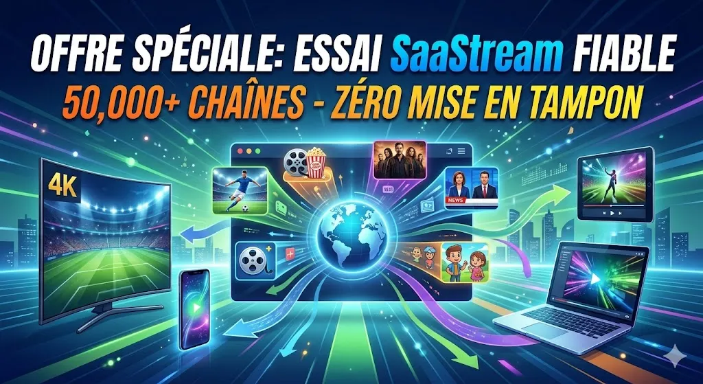 Reliable SaaStream Trial: 50K+ Channels, No Buffer
