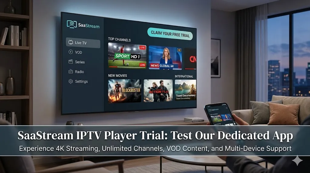 SaaStream IPTV Player Trial: Test Our Dedicated App