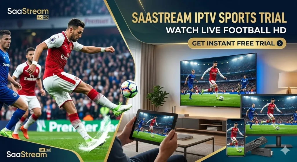 SaaStream IPTV Sports Trial: Watch Live Football HD
